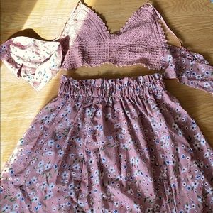 Two piece floral set